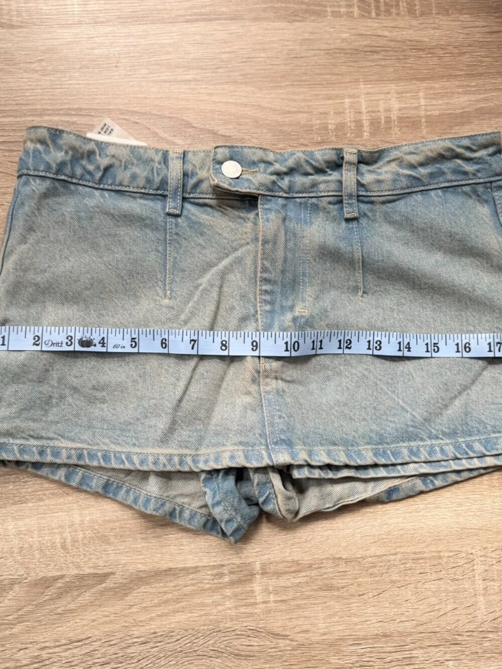 Free People Gallivanting Peekaboo Low-Rise Denim Skirt Coco Light Blue 28 - Picture 4 of 9